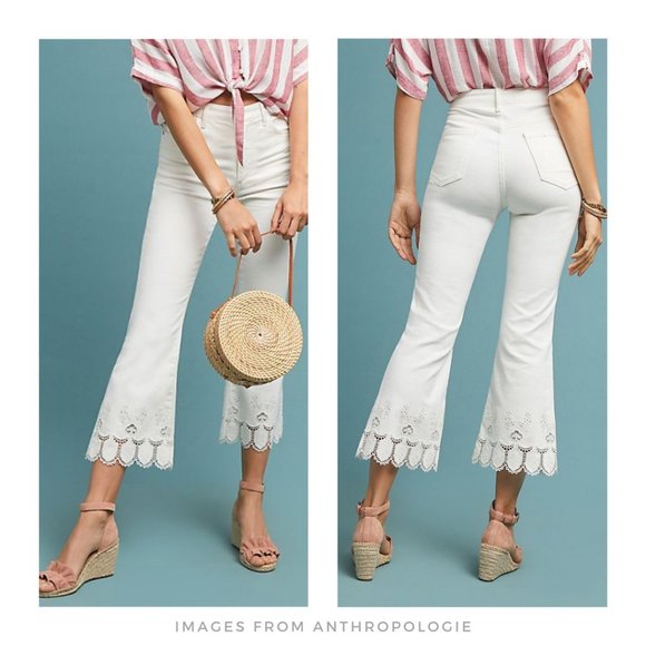Anthropologie Denim - Pilcro and the Letterpress ▪ Cropped White Flare